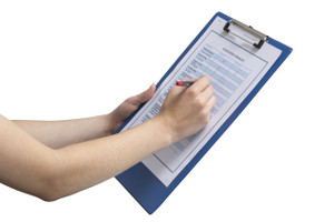 MARBIG PVC CLIPBOARDS Foolscap Blue