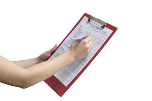MARBIG PVC CLIPBOARDS Foolscap Red