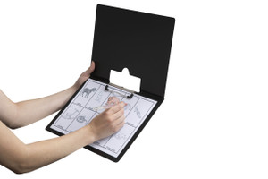 MARBIG CLIPFOLDER LANDSCAPE A4 BLACK