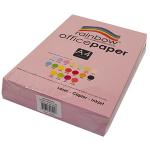 RAINBOW OFFICE PAPER A4 80GSM Pink Ream of 500