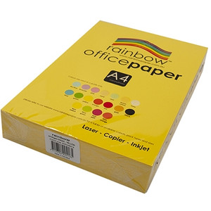 RAINBOW OFFICE PAPER A4 80GSM Yellow Ream of 500