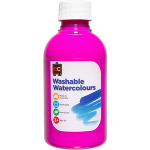 EC WASHABLE WATERCOLOUR PAINTS 250ml Pink