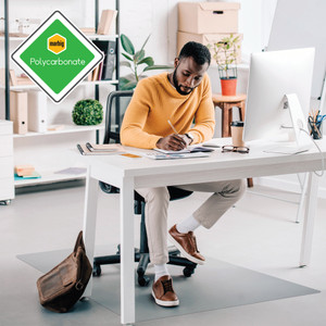 MARBIG POLYCARBONATE HARDFLOOR LARGE RECTANGLE 1200 X 1500MM