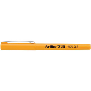 ARTLINE 220 FINELINER PENS 0.2mm Yellow Pack of 12 *** While Stocks Last ***