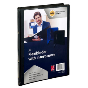 ESSELTE FLEXI-BINDER CLEAR COVER A4 20mm Black