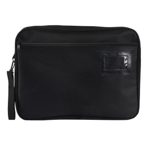 MARBIG CONVENTION SATCHEL Fabric Expanding Zippered (410mm x 330mm) Black