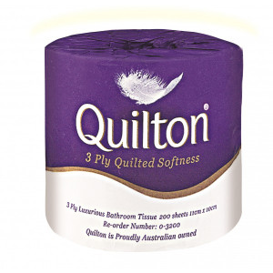 QUILTON PREMIUM 3 PLY TOILET TISSUE 48 Rolls x 190 Sheets