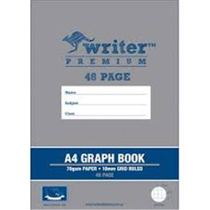 WRITER PREMIUM GRAPH BOOK A4 48pgs / 10mm- Boat 70gsm