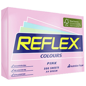 REFLEX TINTS COPY PAPER 80GSM A4 Pink 161396
