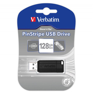 VERBATIM STORE 'N' GO DRIVE Pinstripe 128GB USB Black