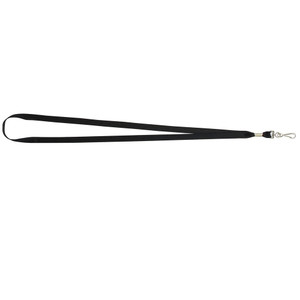 REXEL FLAT STYLE LANYARD Black, With Swivel Clip, Pk10