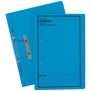 AVERY SPRING TRANSFER FILE Blue Printed Black 86824