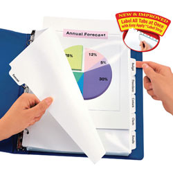 AVERY INDEX MAKER WITH EASY APPLY LABELS L7452-10 10 Part A4