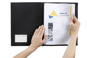 REXEL SOFT TOUCH DISPLAY BOOK A4 Smooth 24Pkt BLACK