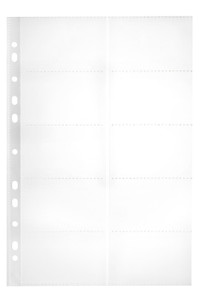 MARBIG BUSINESS CARD POCKETS A4 20Cap Clear Pk10