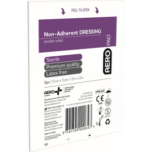 AEROPAD Non-Adherent Dressing 5 x 5cm, Each