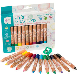 EASI-GRIP WATERCOLOUR PENCILS PACKET OF 12