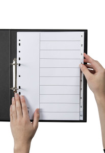 MARBIG POLYPROPYLENE DIVIDERS - NUMERICAL 1-10 A4 White