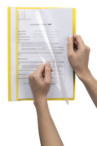 MARBIG A4 STANDARD PP FLAT FILES (CLEAR FRONT) Yellow