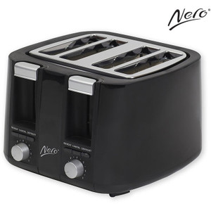 NERO 4 SLICE TOASTER BLACK