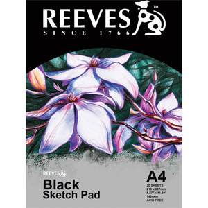 REEVES BLACK SKETCH PAD A4 - 0001910