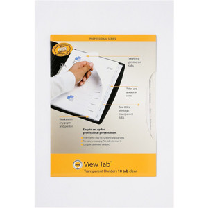 MARBIG PROFESSIONAL SERIES VIEW TAB DIVIDERS 10 Tab Clear A4