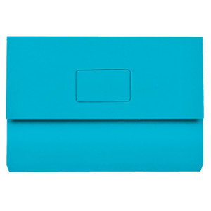 MARBIG SLIMPICK DOCUMENT WALLET Foolscap Manilla Blue
