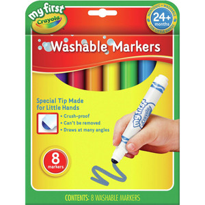 CRAYOLA MY FIRST MARKERS 8 Assorted Washable Round Nib