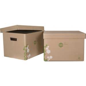 MARBIG STO-AWAY ARCHIVE BOX 300 x 390 x 270mm - Brown, Pack of 2