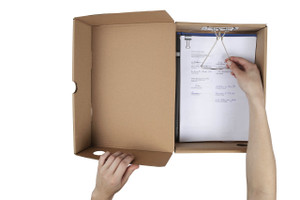 MARBIG ENVIRO BOX FILE A4 80MM KRAFT 85x240x330