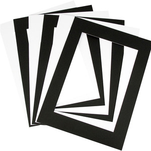 ZART MOUNTS DOUBLE-SIDED A4, Pack of 10, Quality double-sided black and white cardboard mounts. Suits A4.
Inside window measurement: 190 x 270mm. Outer frame measurement: 269 X 359mm