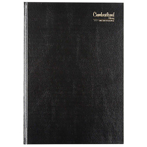CUMBERLAND BUSINESS DIARY A4, 2 Page to a Day 1/4Hr Appointments Black (Pre-Order Now for 2027) ** ETA 2/11/2026 **