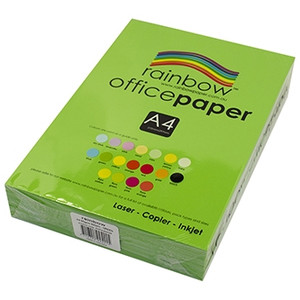 RAINBOW OFFICE PAPER A4 80GSM Green Ream of 500