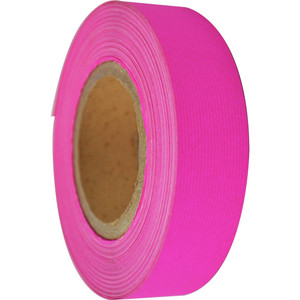 RAINBOW STRIPPING ROLL RIBBED 25mmx30m Hot Pink