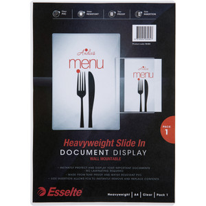 ESSELTE A4 SIGN / DOCUMENT DISPLAY CLEAR (EACH)