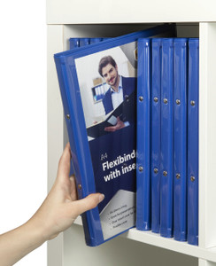 ESSELTE FLEXI-BINDER CLEAR COVER A4 20mm Royal Blue