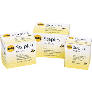 MARBIG HEAVY DUTY STAPLES No. 23/8 Suits 90165/90170 (Box of 5000)