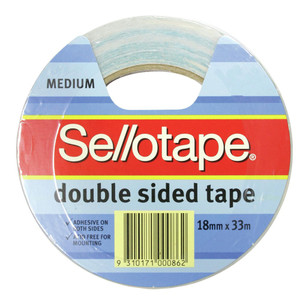 SELLOTAPE DOUBLE SIDED TAPE 18mm x 33m