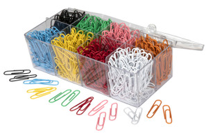 MARBIG PAPER CLIPS COLOURED Large 33mm Assorted, Bx800