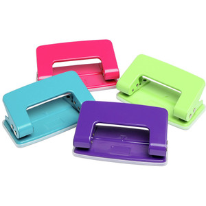 MARBIG 2 HOLE PUNCH Summer Colours 6 Sheet Cap Assorted Colours (Each)