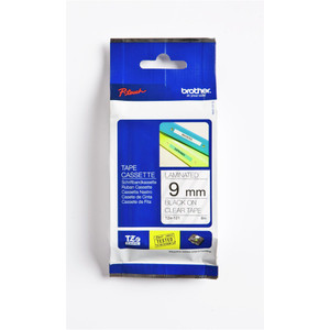 BROTHER TZE-121 PTOUCH TAPE 9mm x 8mtr Black On Clear