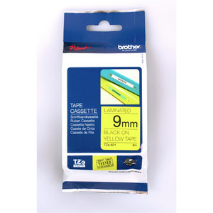BROTHER TZE-621 PTOUCH TAPE 9mm x 8mtr Black On Yellow