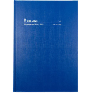 COLLINS KINGSGROVE SERIES DIARIES #141 A4 1 Day To Page 30min Appoint. 8am-6pm (2026 - Clearance - While Stocks Last)
