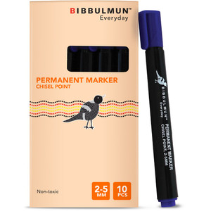 BIBBULMUN PERMANENT MARKER Chisel Blue