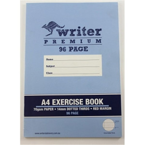 EXERCISE BOOK A4 14MM DOTTED THIRDS 96 Page Writer Premium EB6515