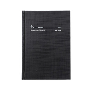 COLLINS KINGSGROVE DIARY A6 Black WTO (Pre-Order Now for 2027) ** ETA 30/9/2026 **