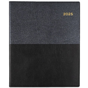 COLLINS VANESSA SERIES DIARIES #325 A4 Short ( Quarto ) Week To Opening 1Hr Appoint. 8am-6pm Vertical Black (2026 - Clearance - While Stocks Last)