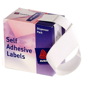 AVERY DISPENSER LABELS Rectangles DMR1936W 19 x 36mm White, Pk450