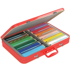 Faber-Castell Watercolour Pencils, Assorted Tin Box of 300 (inc. 12 Colours, 12 Brushes & 5 Sharpeners)
