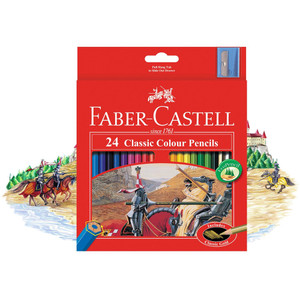 FABER-CASTELL CLASSIC PENCILS Coloured Assorted 24s 16-115854